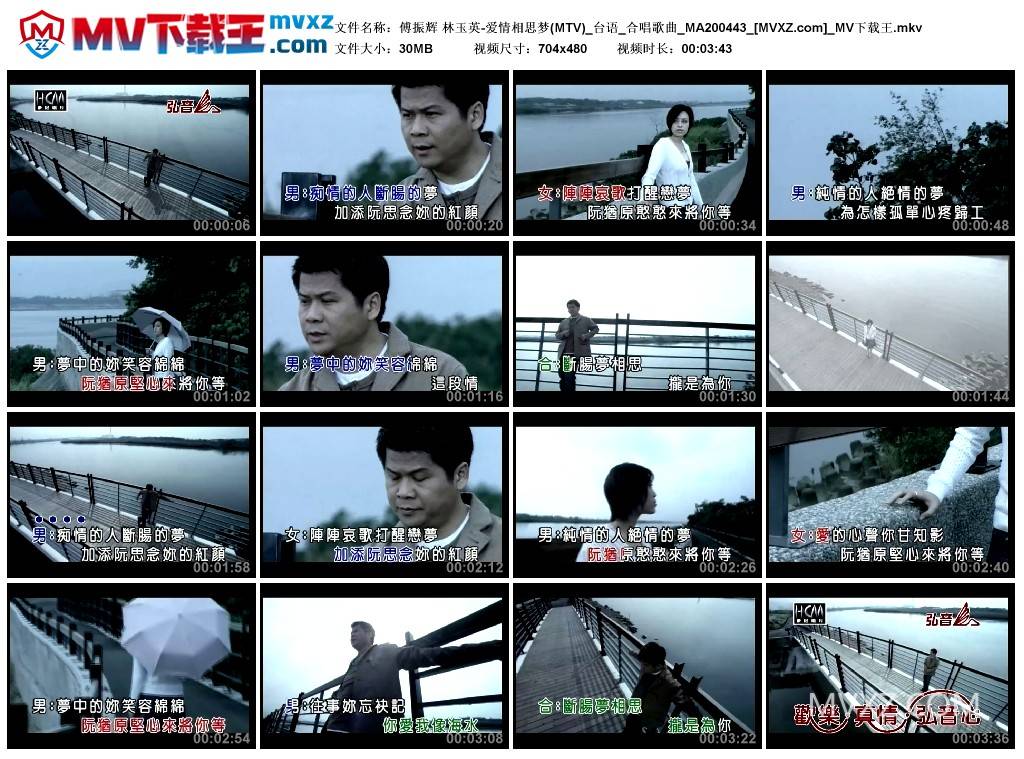 傅振辉 林玉英-爱情相思梦(MTV)_台语_合唱歌曲_MA200443